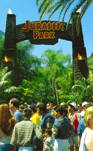 Queues for the Jurassic Park ride